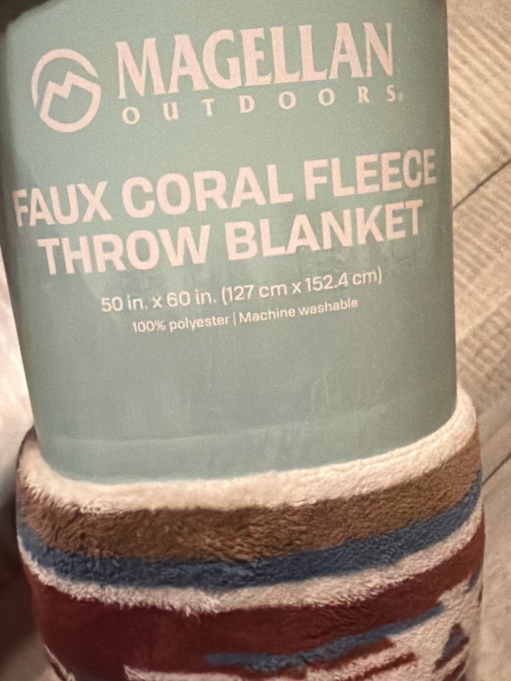 Magellan Outdoors Faux Coral Fleece Throw Blanket - Multi-Color